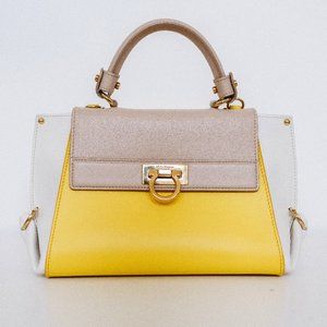 salvatore ferragamo top handle satchel